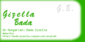 gizella bada business card